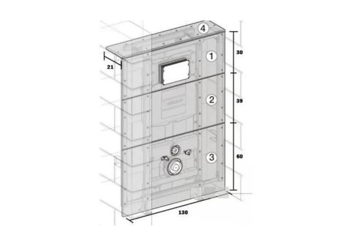 Geberit gipsplaat 130*130 tbv toilet, Doe-het-zelf en Verbouw, Sanitair, Nieuw, Toilet, Ophalen