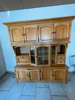 Licht eiken kast met verlichting, Huis en Inrichting, Kasten | Buffetkasten, Ophalen, 25 tot 50 cm, 150 tot 200 cm