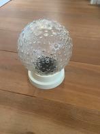 Vintage glazen plafondlamp/plafonniere, bubbeltjes, ‘60, Ophalen of Verzenden, Gebruikt, Glas