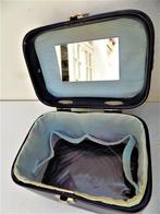 Beautycase retro cosmetica byoux handbagage reis vakantie, Ophalen of Verzenden, Gebruikt, Blauw