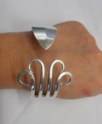 Zilveren antieke armband gemaakt van een vork nr.2000, Verzenden, Zilver, Armband
