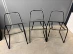 3x ijzeren onderstel van stoelen, Huis en Inrichting, Stoelen, Ophalen of Verzenden, Gebruikt, Drie