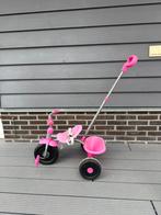 Roze driewieler met duwstang, Fietsen en Brommers, Fietsen | Driewielers, Ophalen, Gebruikt, Duwstang