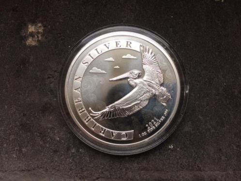 2021 Barbados - Pelican - 1 oz silver, Postzegels en Munten, Edelmetalen en Baren, Zilver, Ophalen of Verzenden