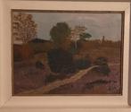 Olieverf Bussumse hei “ Crailo “ anno 1946 h 32,5x br 40 cm, Antiek en Kunst, Kunst | Schilderijen | Klassiek, Ophalen