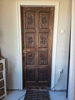 Houten deuren houtsnijwerk - 3 stuks, Doe-het-zelf en Verbouw, Deuren en Horren, Gebruikt, 80 tot 100 cm, Binnendeur, Ophalen of Verzenden