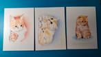 3 kaarten poes kat . Morgenster kaart met gedichtje, Verzamelen, Ansichtkaarten | Dieren, Ophalen of Verzenden, 1980 tot heden