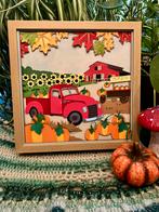 Herfst Pompoen Shadow Box - Handgemaakt & LED, Ophalen of Verzenden, Nieuw
