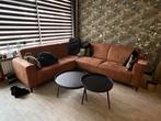 Hoekbank in cognac kleur zonder de zwarte salontafels, Huis en Inrichting, Banken | Complete zithoeken, Ophalen, Zo goed als nieuw