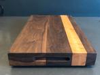 Walnoten snijplank handgemaakt met accentstreep van es, Ophalen of Verzenden, Nieuw