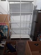 Ikea metalen boekenkast met glas en houten planken, Ophalen, 150 tot 200 cm, 25 tot 50 cm, Glas