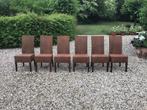 6 rieten Lloyds Loom stoelen, Vijf, Zes of meer stoelen, Riet of Rotan, Gebruikt, Bruin