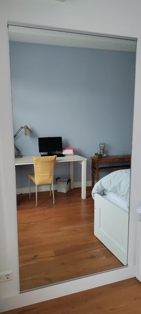Spiegelwand (2x1m), incl ophangsysteem, Huis en Inrichting, Woonaccessoires | Spiegels, Ophalen, 200 cm of meer, 125 cm of meer