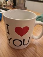 Leuke 'I Love You' Beker, Keramiek, Ophalen of Verzenden, Zo goed als nieuw, Effen