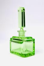 Art Deco uraniumglas parfumfles, ca. 1920-1940, Antiek en Kunst, Antiek | Glas en Kristal, Ophalen of Verzenden