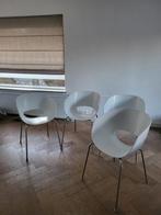 Vier witte design stoelen Orbit Sintesi, Vier, Kunststof, Gebruikt, Ophalen of Verzenden