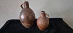 Twee antieke aardewerken kruiken, Huis en Inrichting, Woonaccessoires | Vazen, Gebruikt, Overige kleuren, Aardewerk of Porselein