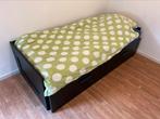 Bed (Ikea Brimnes) - Twee keer 80 x 200 met twee lades, Ophalen, Gebruikt, Eenpersoons, Zwart