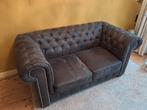 Chesterfield  2-zits bankstel antraciet, Huis en Inrichting, Ophalen, Minder dan 75 cm, 150 tot 200 cm, Chesterfield