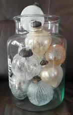 Vaas met Glazen Craquelé Heksenbollen Heksenballen voor Deco, Ophalen of Verzenden
