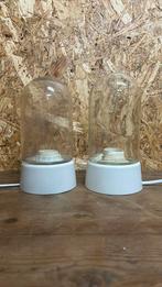 Vintage crème industriële stallampen stolplamp, Ophalen of Verzenden, Minder dan 50 cm