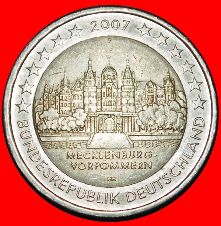 Ⰶ MECKLENBURG-VORPOMMERN: GERMANY 2 EURO 2007F BADEN DIE I, Postzegels en Munten, Munten | Europa | Niet-Euromunten, Losse munt