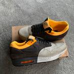 Nike Air Max 1 Pale Grey Black Laser Orange Dark Charcoal, Verzenden, Zo goed als nieuw, Zwart