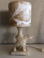 Prachtige vintage albast olifant tafellamp, Ophalen of Verzenden, Zo goed als nieuw, Minder dan 50 cm