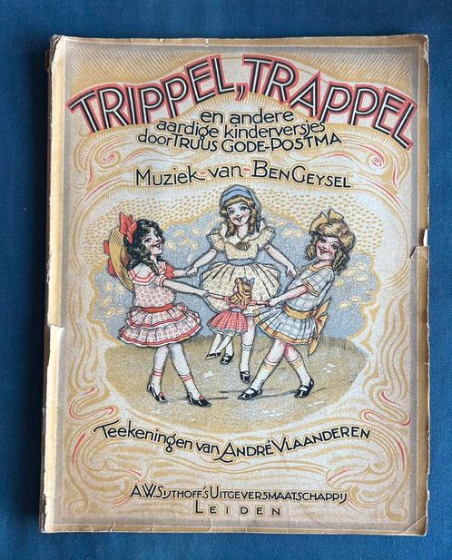 Andre Vlaanderen 1926 illustraties bij Trippel Trappel, Antiek en Kunst, Antiek | Boeken en Bijbels, Ophalen of Verzenden