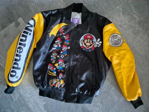 Vintage Nintendo Power 1991 90s Mario Varsity Jacket/Jas, Kinderen en Baby's, Kinderkleding | Maat 152, Zo goed als nieuw, Jongen of Meisje