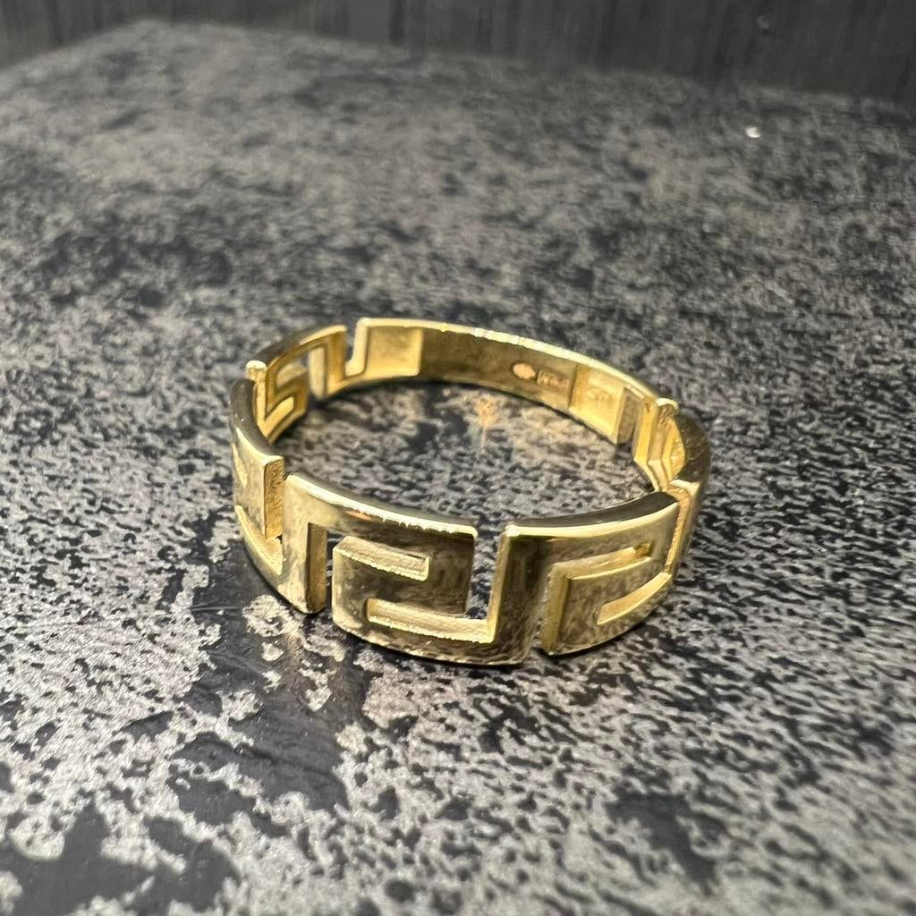 14 karata gouden ring versace model, Ophalen of Verzenden, Zo goed als nieuw, Goud, Dame