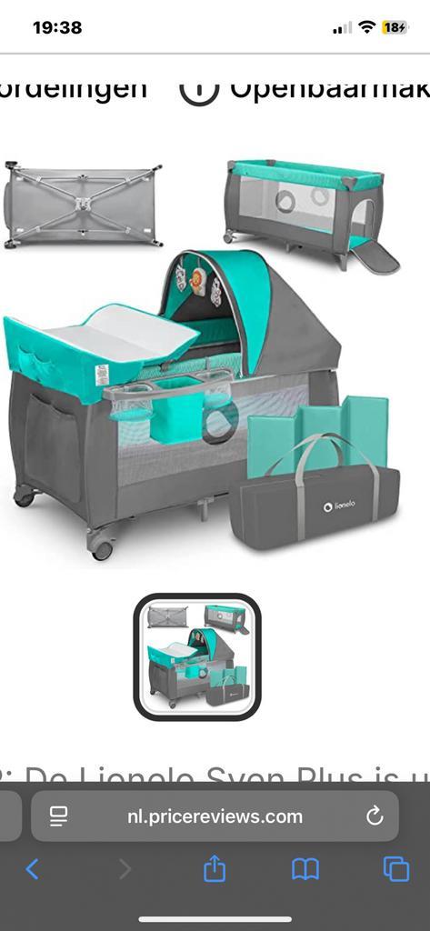 Lionel seven plus - camping bed - lees tekst, Kinderen en Baby's, Babywiegjes en Ledikanten, Zo goed als nieuw, Reisbedje, Ophalen