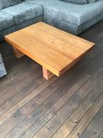 Met de hand gemaakte, massief eiken salontafel., Huis en Inrichting, Tafels | Salontafels, Ophalen, Gebruikt, 100 tot 150 cm, Eikenhout