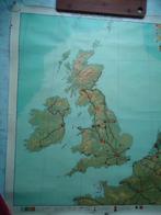 Groot Brittania grote oude schoolkaart 103x83, Antiek en Kunst, Antiek | Schoolplaten, Verzenden, Aardrijkskunde