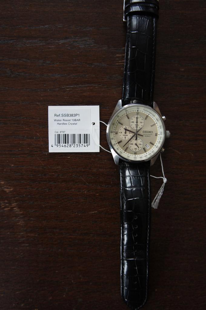 Seiko SSB383P1 herenhorloge, Sieraden, Tassen en Uiterlijk, Horloges | Heren, Nieuw, Polshorloge, Seiko, Staal, Leer, Ophalen of Verzenden