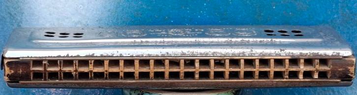 Hohner mondharmonica.  Echo Belle Metal Reeds.  Ca '20/'40., Verzamelen, Overige Verzamelen, Zo goed als nieuw, Ophalen