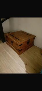 Mooie massief houten salontafel / kist MOET DONDERDAG WEG, Huis en Inrichting, Tafels | Salontafels, Ophalen, Gebruikt, 50 tot 100 cm