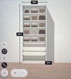 Witte Pax kast (236x100x35) IKEA, 200 cm of meer, Zo goed als nieuw, Met lade(s), 25 tot 50 cm