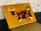 Vintage jaren zeventig serveerschaal aardewerk brutalist koe, Overige typen, Overige stijlen, Gebruikt, Ophalen of Verzenden