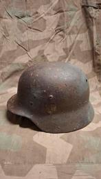 WO2 Duitse M35 ex-SD helm, Ophalen of Verzenden, Landmacht, Duitsland, Helm of Baret