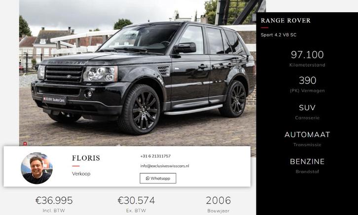 LandRover Range Rover Sport 4.2 V8 SC HSE BlackPack 97.000km, Auto's, Land Rover, Particulier, 4x4, Adaptieve lichten, Adaptive Cruise Control