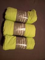 3x gr/geel hoeslaken nieuw 180x200, Ophalen of Verzenden, Nieuw, Tweepersoons, Hoeslaken of Sloop