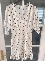 🌺H&M zomer jurk mt M creme met zwarte stippen, viscose, Maat 38/40 (M), H&M, Overige kleuren, Ophalen of Verzenden