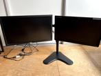 Logilink dubbele monitorstandaard met twee monitoren, Computers en Software, Monitoren, Ophalen, IPS, Full HD, Zo goed als nieuw