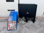 PS4 Pro + 2 Controllers, 10 Games, Stand & Kabels, Met 2 controllers, Ophalen of Verzenden, 1 TB, Pro
