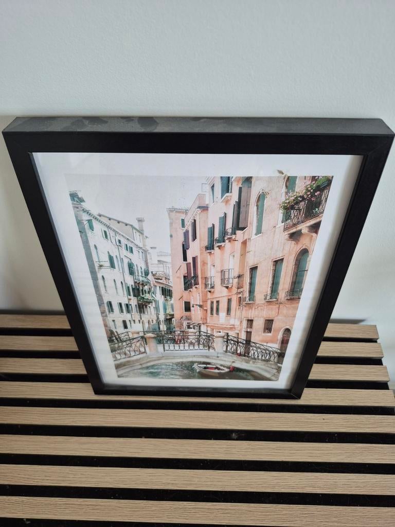 Italiaanse poster met lijst, Minder dan 50 cm, Gebruikt, Ophalen of Verzenden, Foto of Poster