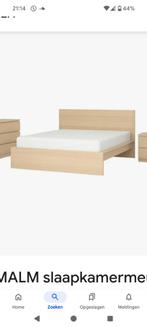 Ikea Malm bed, Huis en Inrichting, Ophalen, Overige kleuren, Tweepersoons, Zo goed als nieuw