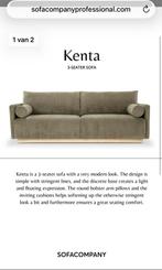 Saliegroene 3-zits bank van ribstof van SofaCompany, Huis en Inrichting, Ophalen, Driepersoons, 75 tot 100 cm, Zo goed als nieuw