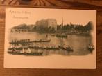 Ansichtkaart Amsterdam Amstel hotel 1910 ongelopen roeien, Noord-Holland, Ophalen of Verzenden, Voor 1920