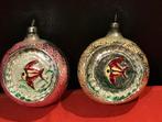 2x retro kerstbal/deukbal met vis, glas zilver, vis kerstbal, Diversen, Kerst, Ophalen, Gebruikt